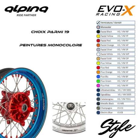 Jante arrière rayons tubeless 5 x 17 Alpina Husqvarna VITPILEN 701 Pack Style