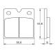 pPastiglie dei freni anteriori (o posteriori a seconda del modello) Accossato AGPA141 (dimensione/p