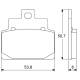 Plaquette De Frein avant (ou arrière suivant modèle) Accossato AGPA30 (dimension