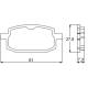 Plaquette De Frein Avant (Ou Arrière Suivant Modèle) Accossato Agpa84 (Dimension