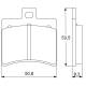 Piastra del freno posteriore (o anteriore a seconda del modello) Accossato AGPP31 (dimensione