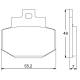 Pasta freno posteriore (o anteriore a seconda del modello) Accossato AGPP41 (dimensione
