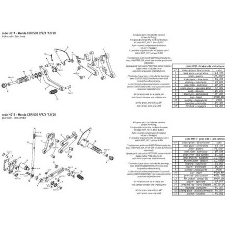 PLATINE COTE CADRE BONAMICI RACING PIECE DÉTACHÉE