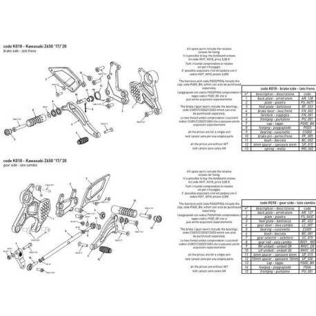 PLATINE COTE CADRE BONAMICI RACING PIECE DÉTACHÉE