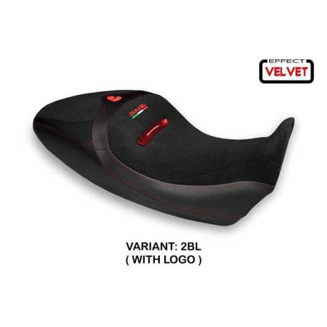 Funda de asiento compatible con Ducati Diavel 1260 S (19-22) modelo Braila 1 Velvet