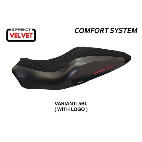 HOUSSE DE SELLE COMPATIBLE DUCATI MONSTER 821/1200 (14-16) MODÈLE ANDORRA VELVE