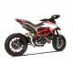 Echappement haut HP Corse Ducati Hypermotard 821 GP07 satiné noir embout grille