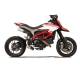 Escape alto HP Corse Ducati Hypermotard 821 GP07 satinado con salida de rejilla