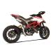 Echappement haut HP Corse Ducati Hypermotard 821 GP07 satiné embout grille