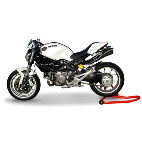 Doble escape hidroformado negro homologado hpcorse Ducati Monster 696 796 1100S