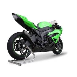 Escape negro hydroformado homologado HP Corse Kawasaki ZX6R 2009 a 2016