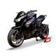 Double échappement Hydroform homologué inox noir HP Corse pour Z1000