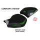 HOUSSE DE SELLE COMPATIBLE KAWASAKI NINJA H2 1000 SX (18-22) MODÈLE MONIZ