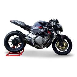 Escape bajo negro hydroformado homologado HP Corse para Mv Agusta Brutale 750 y 910