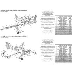 PLATINE INTERMEDIAIRE COMMANDE RECULEE BONAMICI RACING PIECE DETACHEE