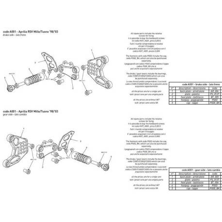 PLATINE INTERMEDIAIRE COMMANDE RECULEE BONAMICI RACING PIECE DETACHEE