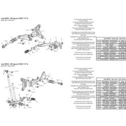 PLATINE INTERMEDIAIRE COMMANDE RECULEE BONAMICI RACING PIECE DETACHEE