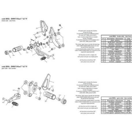 PLATINE INTERMEDIAIRE COMMANDE RECULEE BONAMICI RACING PIECE DETACHEE