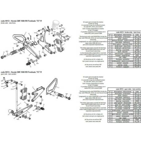 PLATINE INTERMEDIAIRE COMMANDE RECULEE BONAMICI RACING PIECE DETACHEE