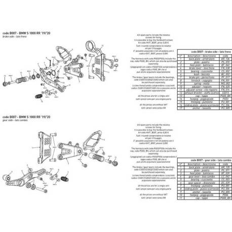 INTERMEDIATE REAR SET PLATE BONAMICI RACING SPARE PART