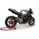 Escape bajo hidroformado negro para protector original homologado HP Corse Triumph Street Triple 2007 A 2012