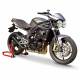 Escape bajo hidroformado negro para protector original homologado HP Corse Triumph Street Triple 2007 A 2012