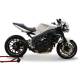 Escape bajo hidroformado negro homologado HP Corse Triumph Speed Triple 2007 a 2010