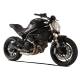 Echappement GP07 Racing noir embout avec grille et avec serpentin Monster 797