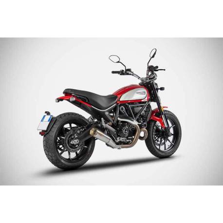 Echappement Zard Zuma Homologue Euro 5 Inox Ducati Scrambler 800