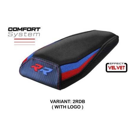 COPERTURA SEDILE PASSEGGERO COMPATIBILE BMW M 1000 RR 22-23 MODELLO DRESDA VELVET