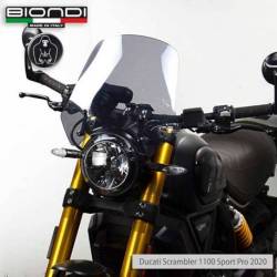 SAUT DE VENT TOURING FUME CLAIR SCRAMBLER BIONDI