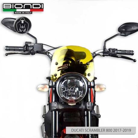 SAUT DE VENT CAFFE JAUNE TRANSPARANT SCRAMBLER BIONDI