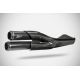 LINEA COMPLETA 2 IN 1 IN 2 TOPGUN INOX NERO ZARD RACING TERMINALE IN CARBONIO